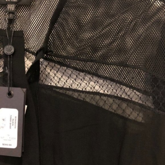 RAG & BONE Tommi Sheer Silk Dobby Shirt in Black - NWT - Size XXS - Picture 7 of 8